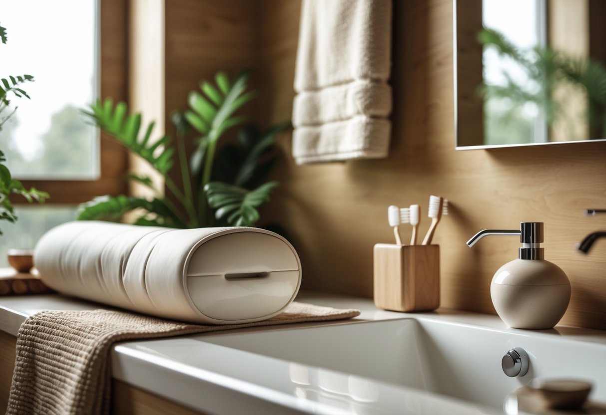 Sådan skaber du et hyggeligt badeværelse med pølsepuder og keramisk tandkrus til badeværelset